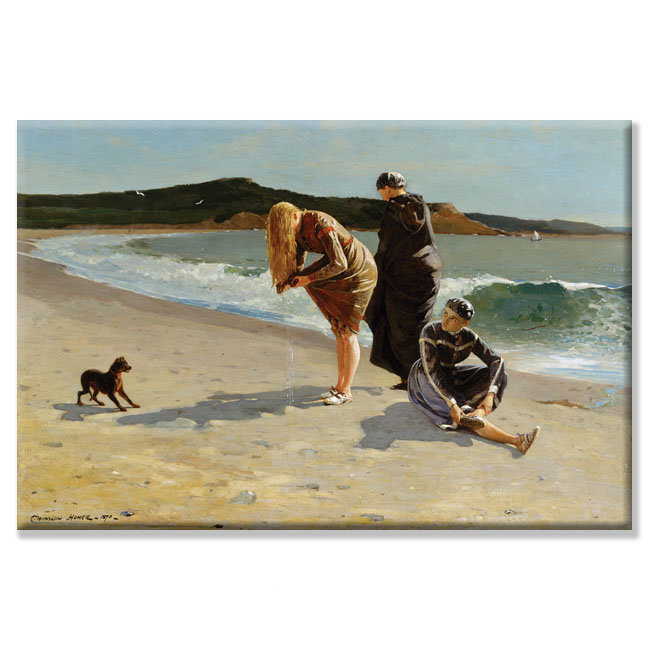 "Eagle Head, Manchester, Massachusetts at High Tide" par Winslow Homer, reproduction d'art sur toile tendue, 24 po x 36 po
