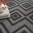 Foundry Select Versatile Diamond Charcoal/Black Indoor/Outdoor Area Rug-706035463