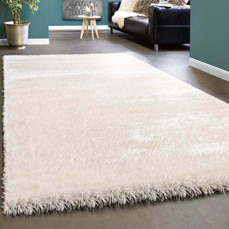 Erwin Solid Colour White Area Rug