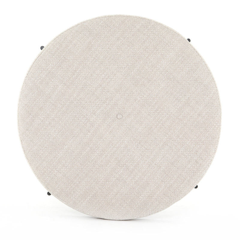 Edwyn 39" Wide Round Standard Ottoman, Gibson Wheat