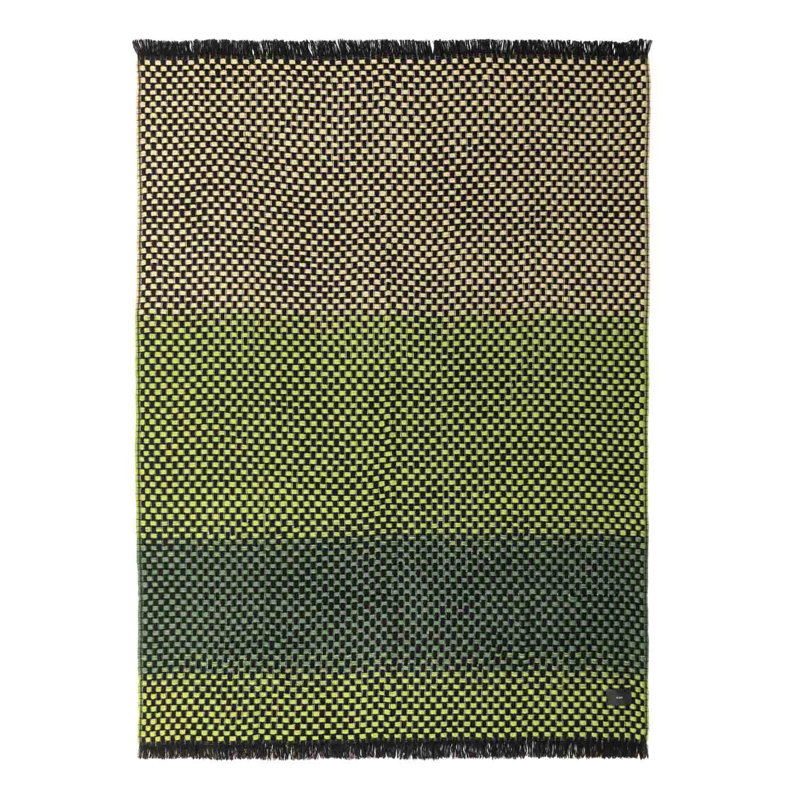 Hand Woven Throw Blanket, Black/Mauve/Dark Green/Gray