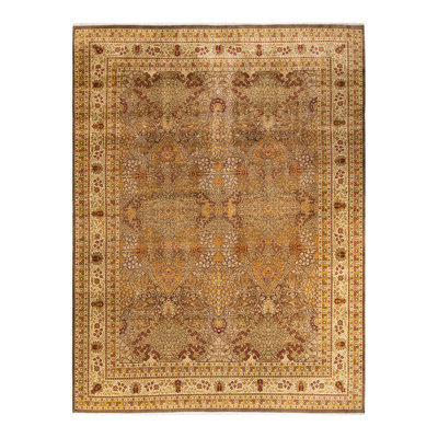 Hand Knotted Wool Traditional Hayner Brown Area Rug 9' 2"" x 12' 0 -  The Twillery Co.Â®, 176BD0F2505248B3893411A72B7EE400