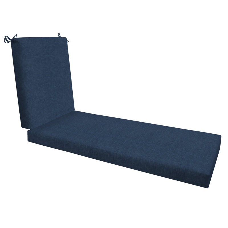 Meridian Outdoor Chaise Lounge Cushion – Weather-Resistant, Reversible, Plush Comfort, Dark Blue