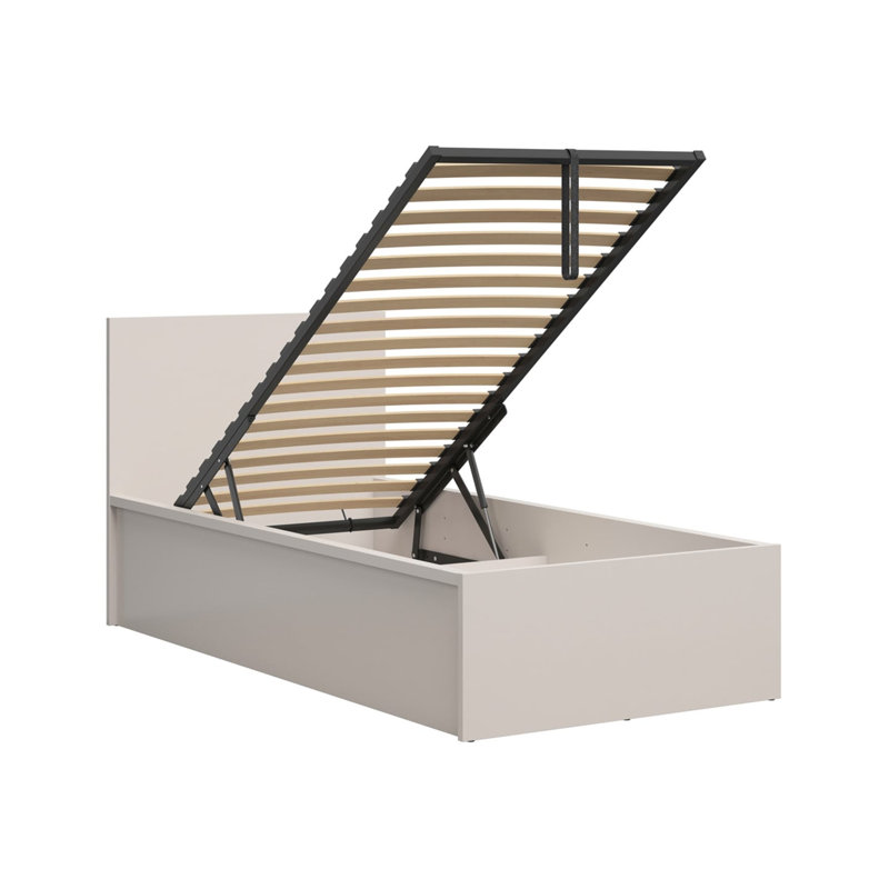 Pece European Single (90 x 200 cm) Ottoman Bed, Cashmere