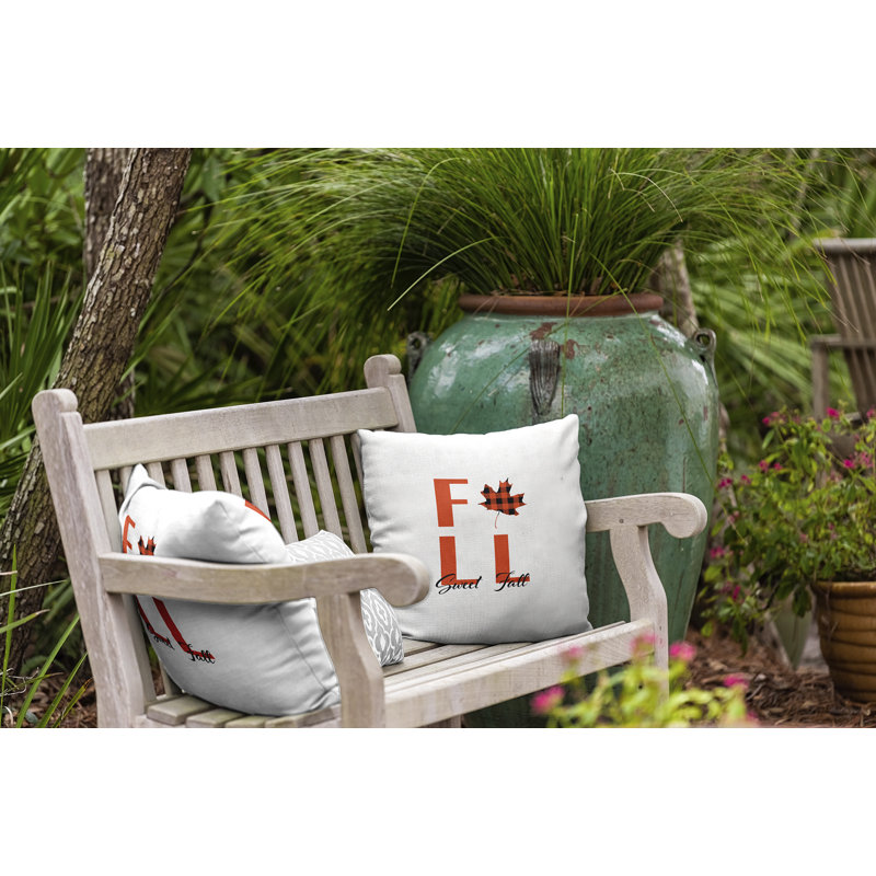  Housse et insert de coussin décoratif en polyester pour intérieur / extérieur E par Design, 16 po x 16 po, Orange récolte