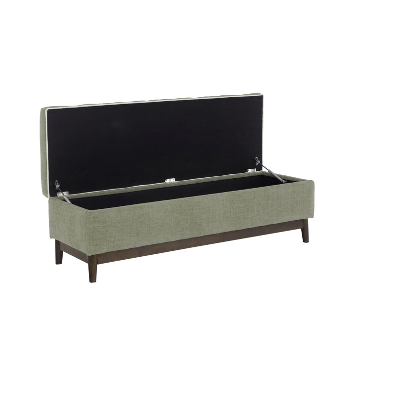Brooke 2 Contemporary Storage Bench, Green