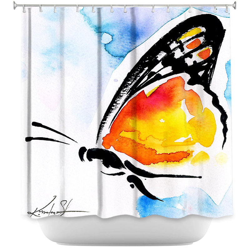 Rideau de douche simple papillon xxx Cendejas