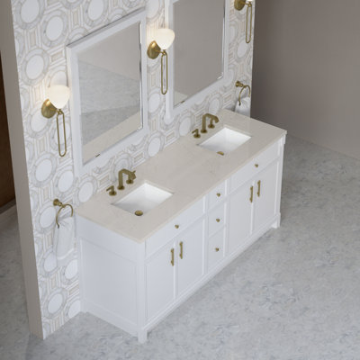 Bellshire 72" Double Vanity w/ 3 CM Top