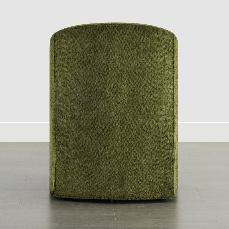 Chaise rembourrée avec housse lavable et roulettes, Vert