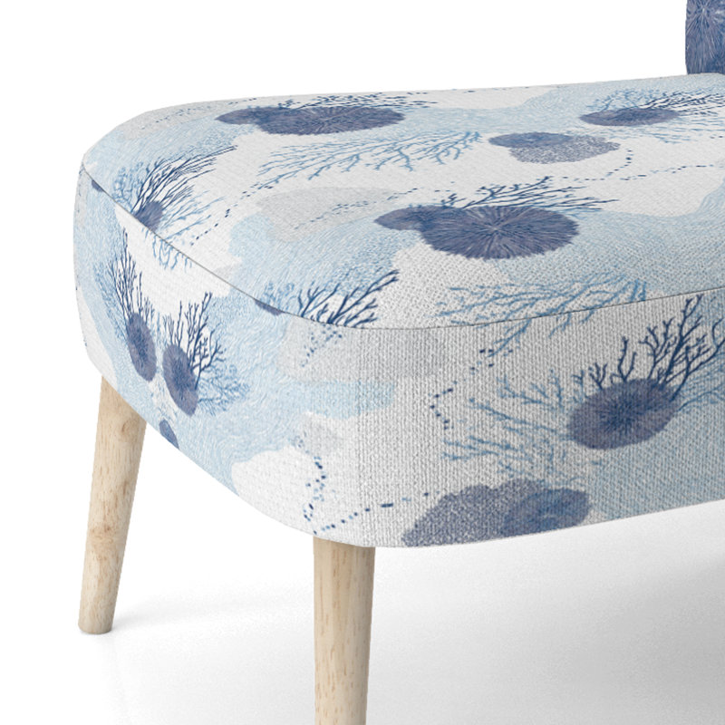 Chaise rembourrée Coastal, Chaise d'appoint sans accoudoirs