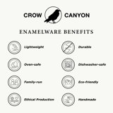 Crow Canyon Enamelware Splatter 16 oz Mugs, Grey