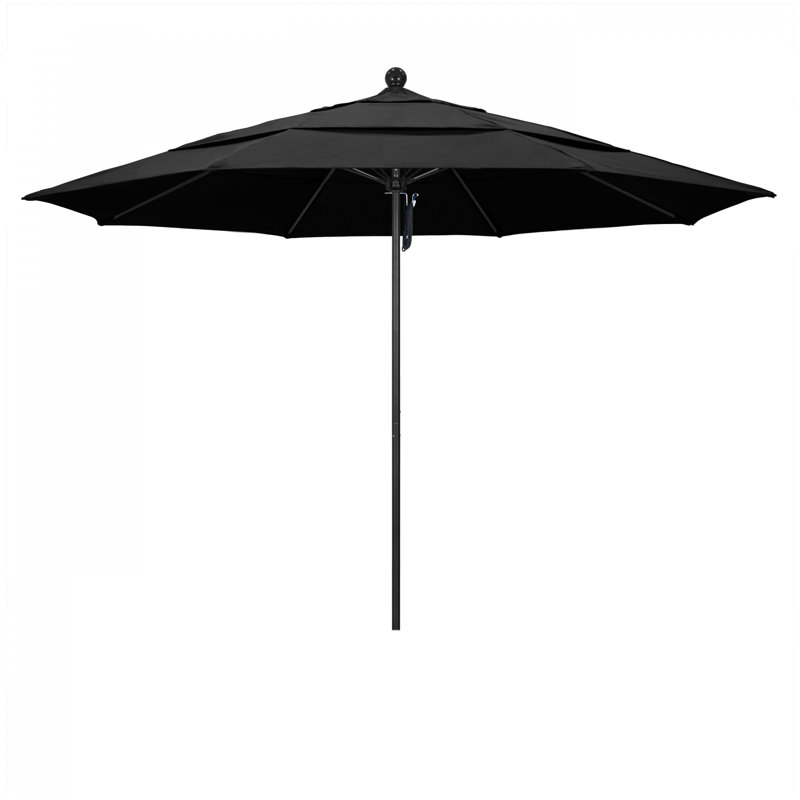 Parasol de marché 11 pi Nassau, Tissu performance noir