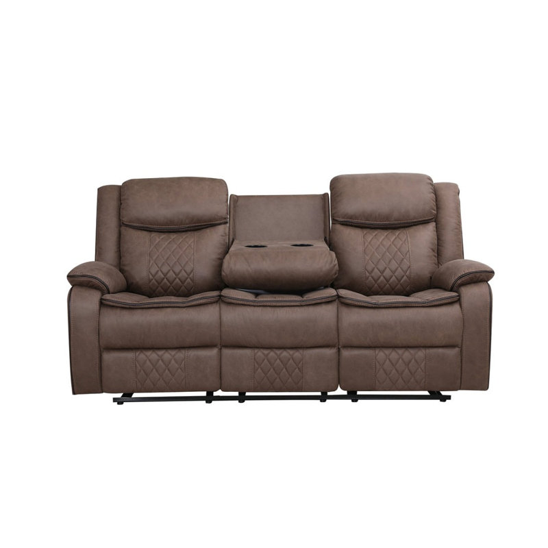 Ensemble de salon inclinable Canuet, Similicuir brun