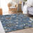 Lummus Washable Damask Indoor / Outdoor Rug-433169674