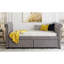 Lit de jour simple gris avec tiroirs de rangement fonctionnels et support de literie en lattes de bois massif-1030791589