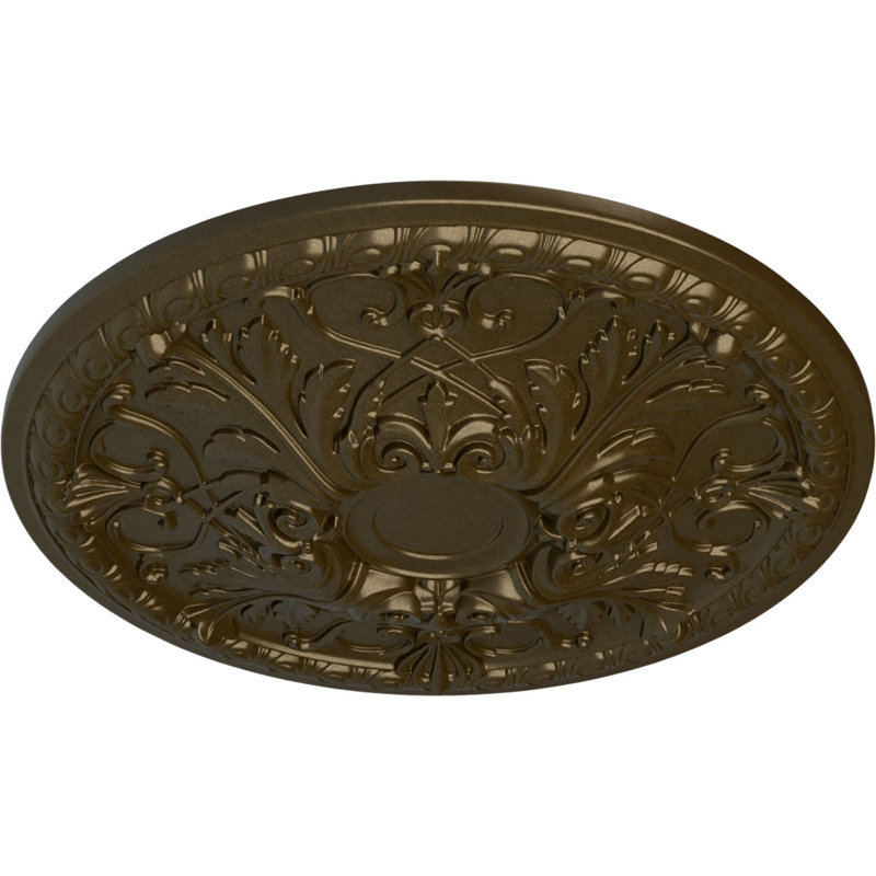 Médaillon de plafond Endurathane Tristan, DO 26 po x P 3 po (convient aux auvents jusqu'à 5 1/2 po), Laiton