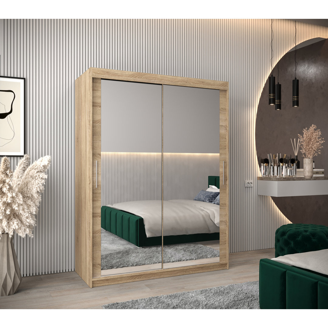 Artell 2 Door Solid + Manufactured Wood Wardrobe