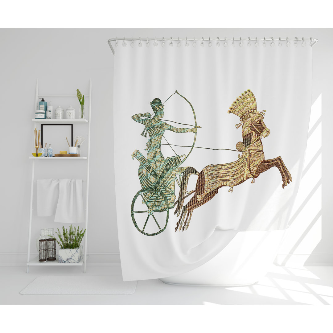 Rothmar 2 Piece Polyester Shower Curtain Set