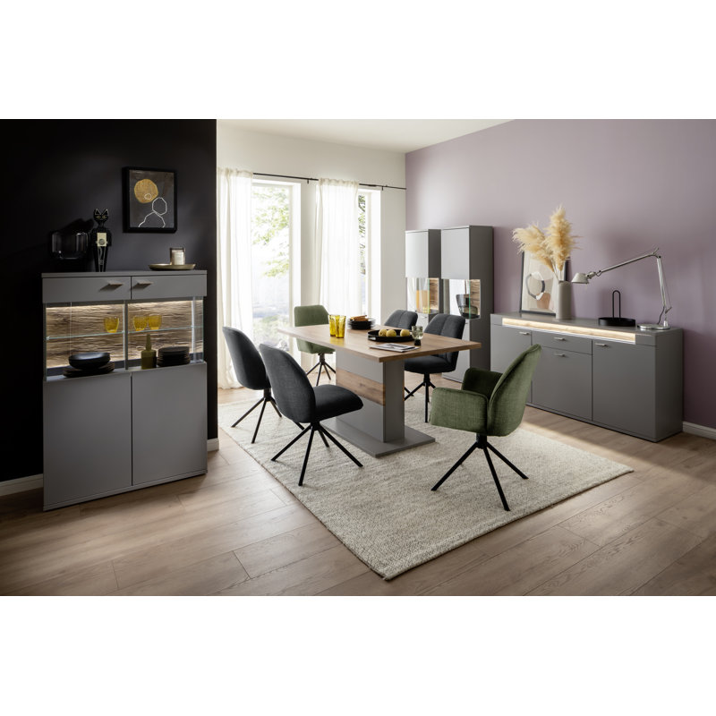 Akilah Upholstered Dining Chair, Anthracite