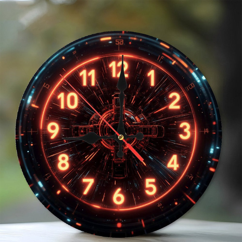 Sculpture horloge de chat