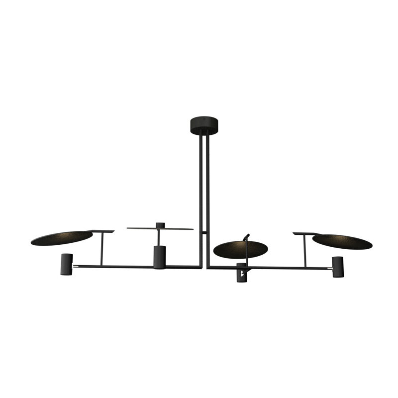 4 - Light Chandelier, Charcoal