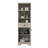 Linen Cabinet, Two Interior  Shelves, Two Open Shelves, Single Door