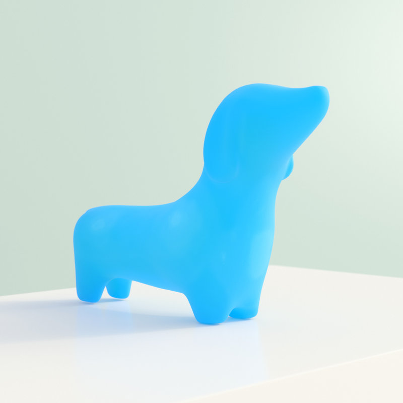 Figurine de teckel Aaden, Bleu ciel