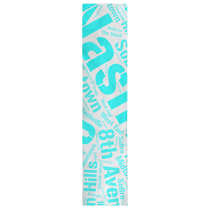 Cotton BlendTable Runner, 72" x 16", Cyan, Nashville
