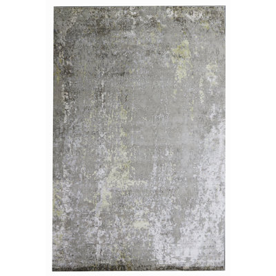 Wool Abstract Area Rug in Gold
