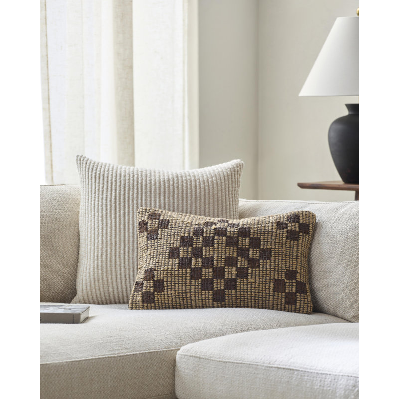 Housse de coussin rectangulaire en jute Twareg