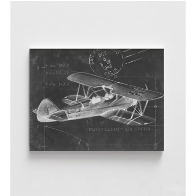 «Schéma de vol I» par Ethan Harper, reproduction de cadeau encadré, art mural croquis, art mural tableau noir, cadeau d'amant d'avion, art mural encadré
