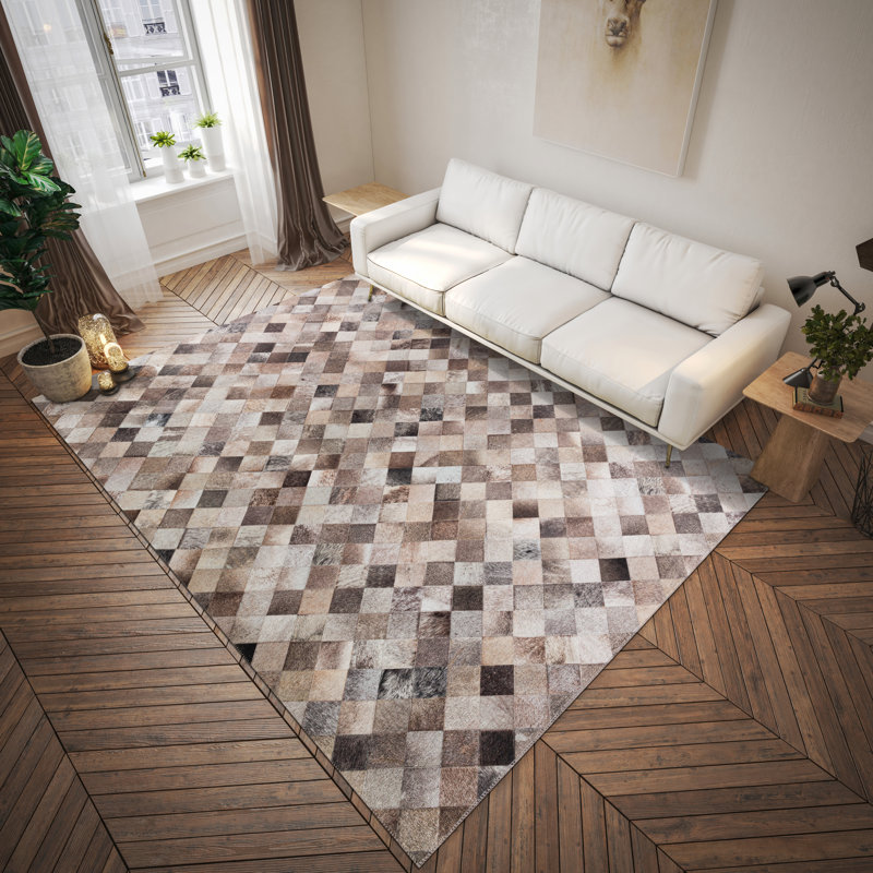 Tapis gris en chenille tissé à la machine Aubra, Rectangle 10 pi x 14 pi