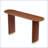Modern Console Table with Stainless Steel Legs and Oval Design-519104352