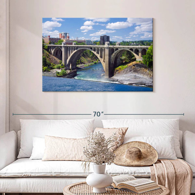 Rorry Monroe Bridge Over Spokane River, 30" H x 45" W