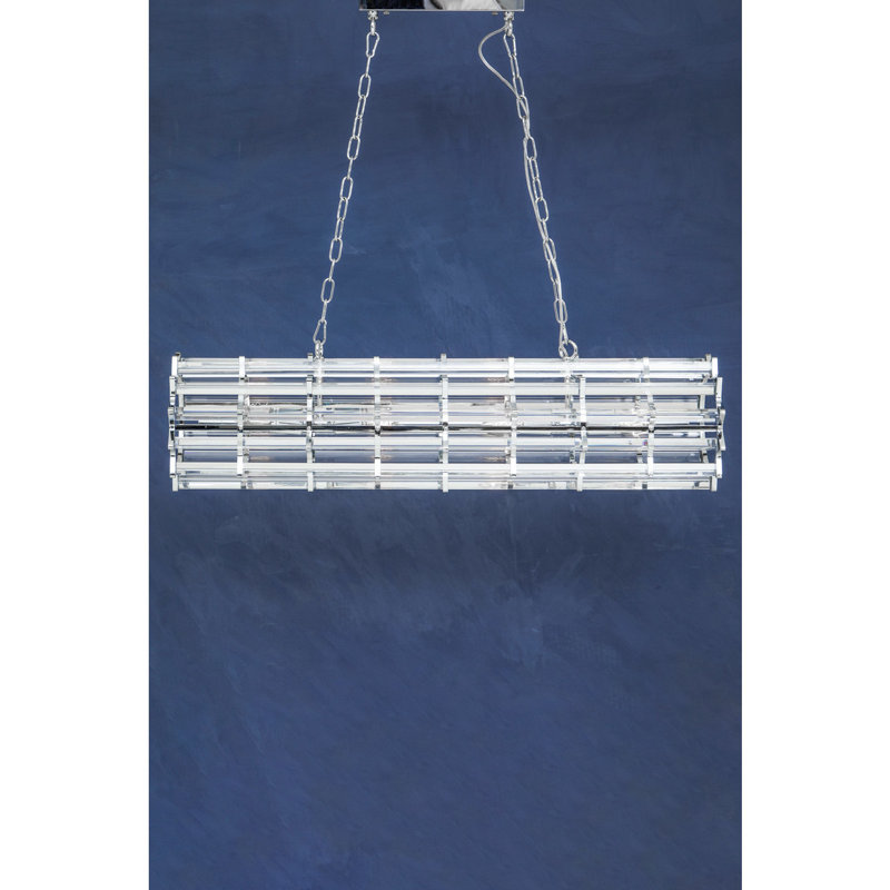 Anabranch 8 - Light Square/Rectangle Pendant, Silver