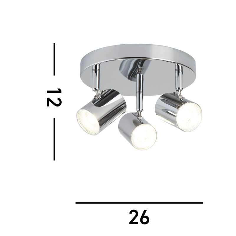 Alcoa Glass LED Flush Mount, Chrome