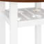 Ensemble de table de salle à manger 5 pièces à hauteur de comptoir de style moderne avec tablette de rangement, support en verre et 4 chaises à dossier croisé, chaise de salle à manger, ensemble de table de salle à manger, cerisier et blanc