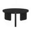 Table basse ronde en bois, noire