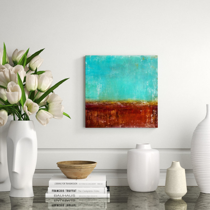Chroma Horizons VI Painting by Austin Beiv, 15" H x 15" W, Knife Gel