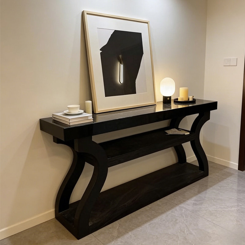 French-style minimalist entrance counter, 33.46" H x 70.87" W x 13.78" D