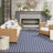 Kurmanbek Geometric Reversible Indoor / Outdoor Area Rug in Navy-1584969274