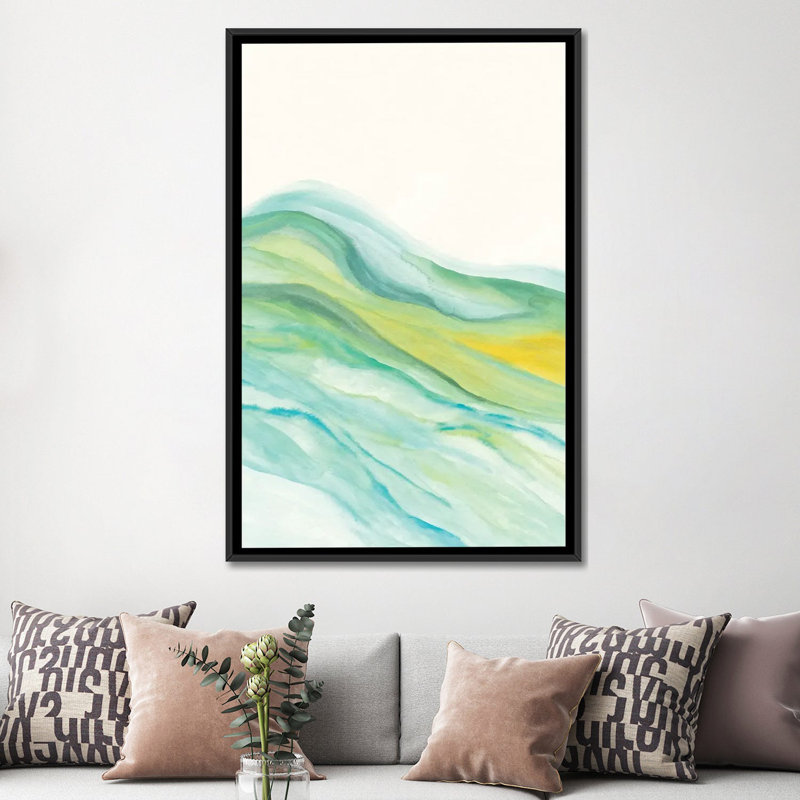 « abstract v » par marco gonzalez, reproduction d’impression sur toile tendue, H 26 po x l 18 po x P 1,5 po, Pas de tapis