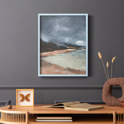 Sea Glass Storm II Framed Print - Solid Wood -  Highland Dunes, 7089BA16338744BE85BBCB4E6E3C9834