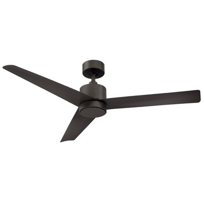 54" Lotus 3 - Blade Outdoor Smart Ceiling Fan with Remote Control and LED Light Kit Included, Works With Alexa and iOS or Android App