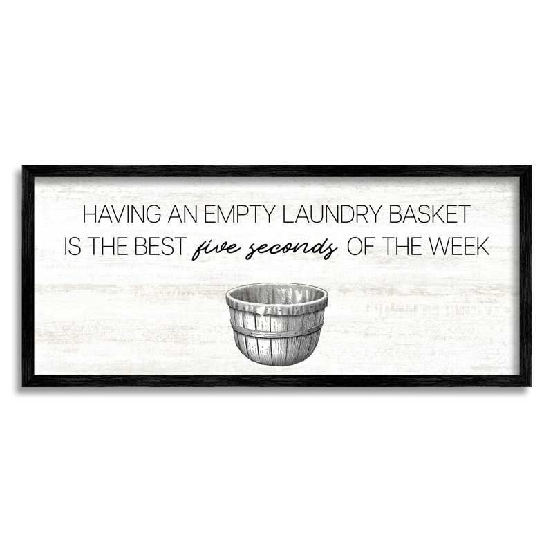 Best Best Seconds Laundry Humor, art giclée encadrée par Lil 'Rue, H 10 po x l 24 po x P 1,5 po, Giclée encadrée noir minuit