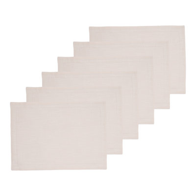 Ensemble de 6 napperons Hemstitch