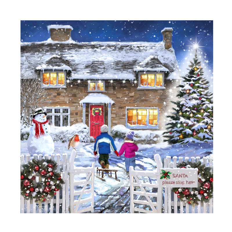 The Macneil Studio, «Santa Stop Here», art sur toile, H 24 po x l 24 po x P 2 po