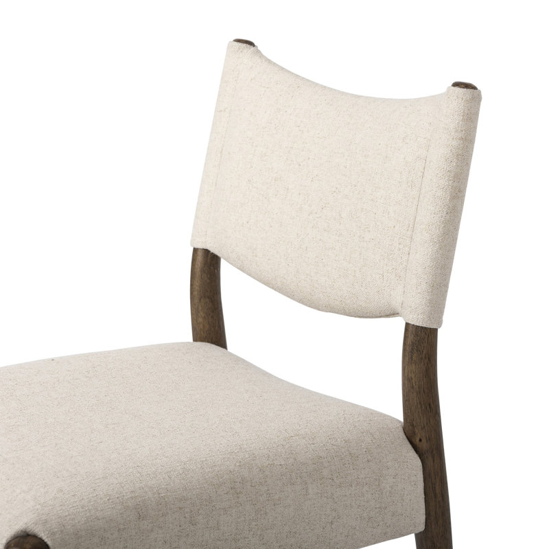 Jayla Upholstered Dining Chair, Antique Walnut, Antwerp Natural