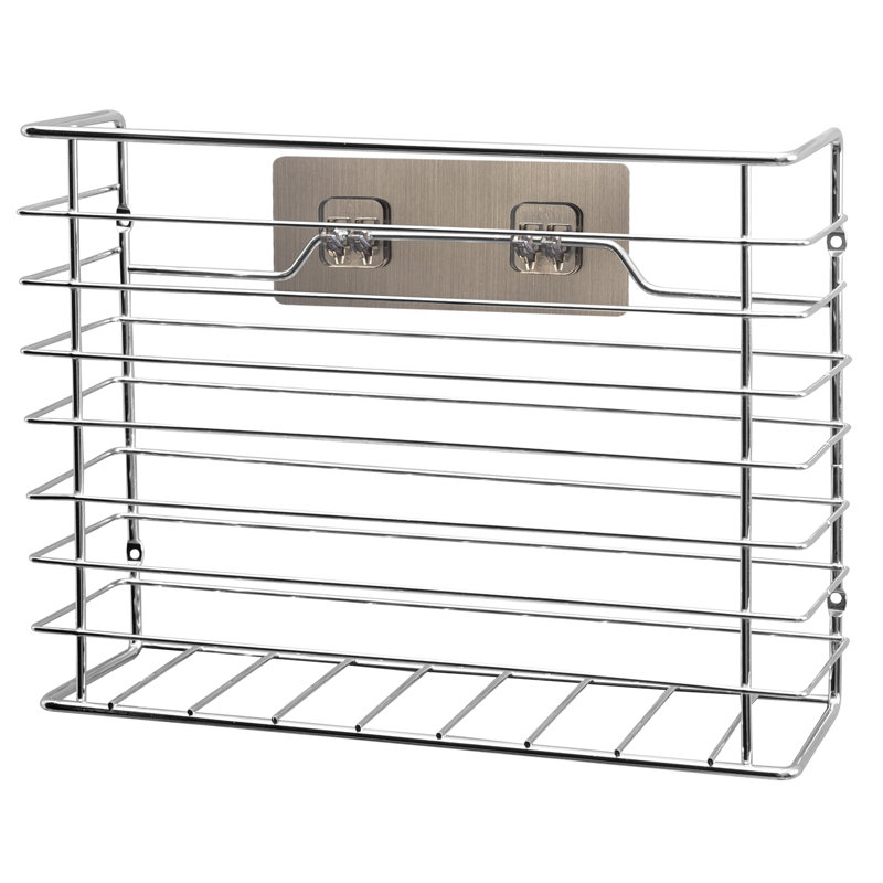 Ranallo Cabinet Door Organise Cupboard Storage Tidy Basket, Silver