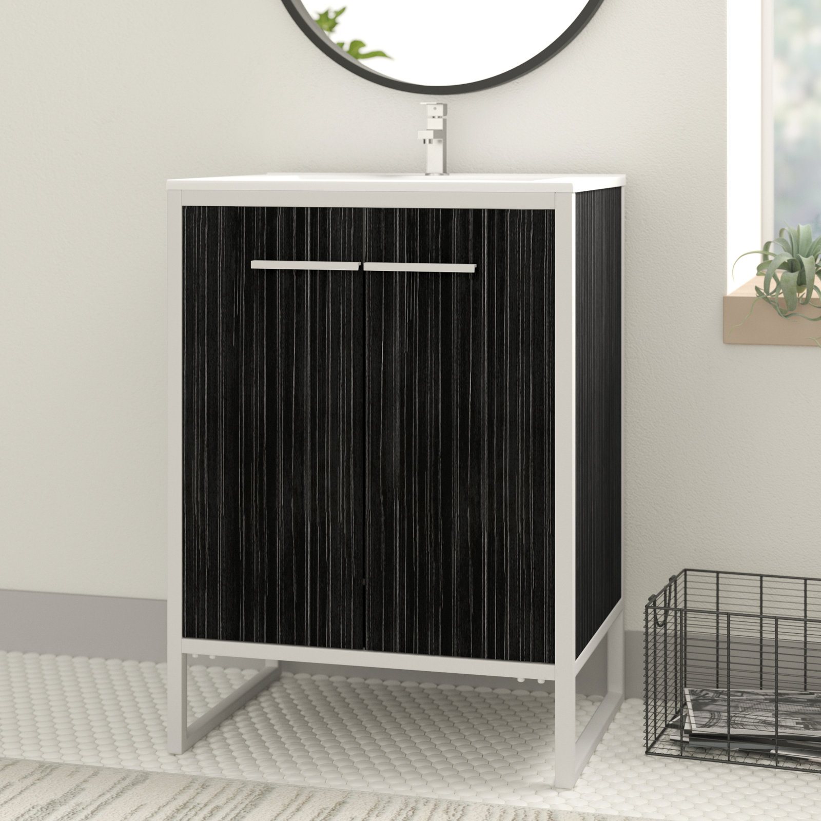 Saray 24'' Single Bathroom Vanity, Dawn Gray